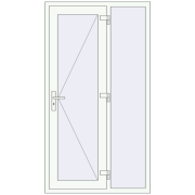 REHAU Brillant-Design 1080x1960 мм Білий (RAL 9016) з двох сторін
