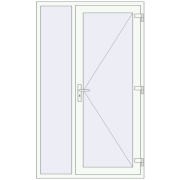 REHAU Brillant-Design 1250x2050 мм Білий (RAL 9016) з двох сторін