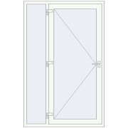 REHAU Euro-Design 60 1350x2100 мм Білий (RAL 9016) з двох сторін