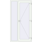 REHAU Euro-Design 60 1180x2280 мм Білий (RAL 9016) з двох сторін