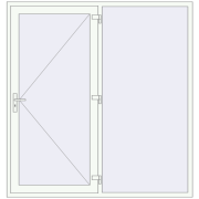 REHAU Euro-Design 60 2000x2100 мм Білий (RAL 9016) з двох сторін