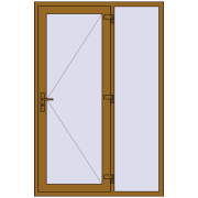 REHAU Brillant-Design 1400x2100 мм LIGHT_OAK з двох сторін
