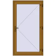 REHAU Euro-Design 60 1100x2000 мм LIGHT_OAK з двох сторін