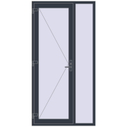 REHAU SYNEGO 1200x2350 мм ANTHRACITE_GREY_STRUKTURAL з двох сторін