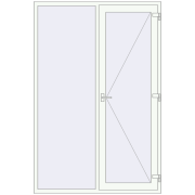 REHAU SYNEGO 1600x2400 мм Білий (RAL 9016) з двох сторін