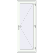REHAU Euro-Design 60 860x2300 мм Білий (RAL 9016) з двох сторін
