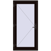 REHAU Euro-Design 60 920x1850 мм BLACK_BROWN ззовні