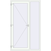 REHAU SYNEGO 1400x2350 мм Білий (RAL 9016) з двох сторін