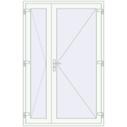 REHAU Euro-Design 60 1420x2200 мм Білий (RAL 9016) з двох сторін REHAU Euro-Design 60 1420x2200 мм Білий (RAL 9016) з двох сторін