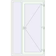 REHAU Euro-Design 60 1270x2100 мм Білий (RAL 9016) з двох сторін
