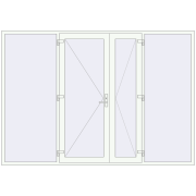 Вхідні двері 3000x2100 мм REHAU Euro-Design 60 Білий (RAL 9016) з двох сторін