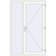 REHAU Euro-Design 60 1370x2100 мм Білий (RAL 9016) з двох сторін