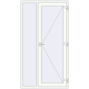REHAU Euro-Design 60 1200x2200 мм Білий (RAL 9016) з двох сторін