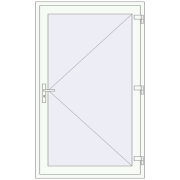 REHAU Euro-Design 60 1150x1870 мм Білий (RAL 9016) з двох сторін