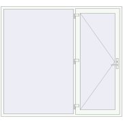 Вхідні двері 2300x2100 мм REHAU Brillant-Design Білий (RAL 9016) з двох сторін