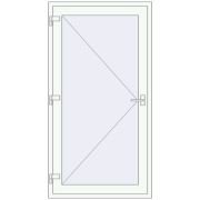 REHAU Euro-Design 60 1040x1880 мм Білий (RAL 9016) з двох сторін
