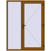 REHAU Euro-Design 60 1590x2100 мм GOLDEN OAK з двох сторін REHAU Euro-Design 60 1590x2100 мм GOLDEN OAK з двох сторін