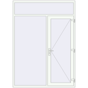 Вхідні двері 1778x2460 мм REHAU Brillant-Design Білий (RAL 9016) з двох сторін Вхідні двері 1778x2460 мм REHAU Brillant-Design Білий (RAL 9016) з двох сторін