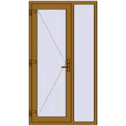 REHAU Euro-Design 60 1100x2000 мм LIGHT_OAK з двох сторін
