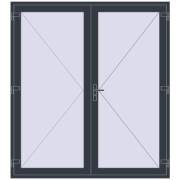 Вхідні двері 2000x2200 мм REHAU Brillant-Design ANTHRACITE_GREY_STRUKTURAL ззовні Вхідні двері 2000x2200 мм REHAU Brillant-Design ANTHRACITE_GREY_STRUKTURAL ззовні