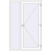 REHAU Brillant-Design 1320x2060 мм Білий (RAL 9016) з двох сторін