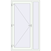 REHAU Euro-Design 60 1200x2100 мм Білий (RAL 9016) з двох сторін REHAU Euro-Design 60 1200x2100 мм Білий (RAL 9016) з двох сторін