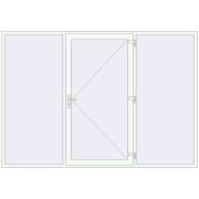 Вхідні двері 3000x2100 мм REHAU Euro-Design 60 Білий (RAL 9016) з двох сторін