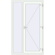 REHAU Euro-Design 60 1200x2050 мм WALNUT ззовні