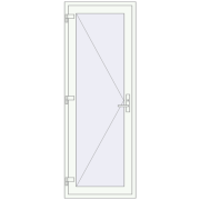 REHAU Brillant-Design 800x2200 мм Білий (RAL 9016) з двох сторін