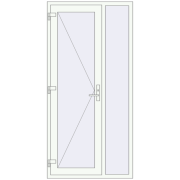REHAU Euro-Design 60 1070x2200 мм Білий (RAL 9016) з двох сторін