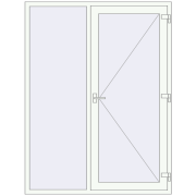 REHAU Euro-Design 60 1600x2100 мм Білий (RAL 9016) з двох сторін