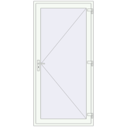 REHAU Euro-Design 60 1100x2300 мм Білий (RAL 9016) з двох сторін