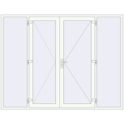 Вхідні двері 2700x2100 мм REHAU Euro-Design 60 GOLDEN OAK ззовні