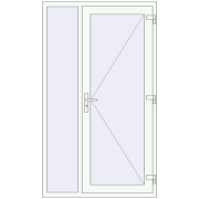 REHAU Euro-Design 60 1200x2050 мм Білий (RAL 9016) з двох сторін REHAU Euro-Design 60 1200x2050 мм Білий (RAL 9016) з двох сторін
