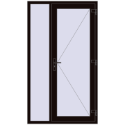 REHAU Brillant-Design 1200x2100 мм BLACK_BROWN з двох сторін