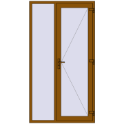 REHAU SYNEGO 1280x2380 мм GOLDEN OAK ззовні