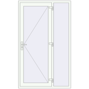 REHAU Brillant-Design 1290x2150 мм Білий (RAL 9016) з двох сторін