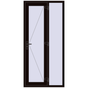 REHAU Euro-Design 60 1040x2200 мм BLACK_BROWN з двох сторін