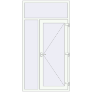 REHAU Euro-Design 60 1200x2300 мм Білий (RAL 9016) з двох сторін