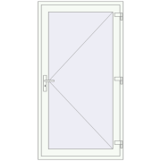 REHAU Brillant-Design 1080x1960 мм Білий (RAL 9016) з двох сторін
