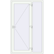 REHAU Euro-Design 60 1300x2100 мм Білий (RAL 9016) з двох сторін