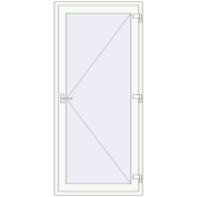 REHAU Euro-Design 60 1000x2200 мм Білий (RAL 9016) з двох сторін