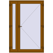 REHAU Euro-Design 60 1400x2100 мм GOLDEN OAK з двох сторін
