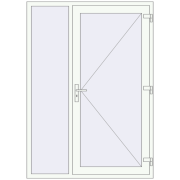 REHAU Euro-Design 60 1430x1998 мм Білий (RAL 9016) з двох сторін