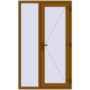REHAU Euro-Design 60 1200x2000 мм GOLDEN OAK з двох сторін