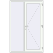 REHAU Euro-Design 60 1465x2270 мм Білий (RAL 9016) з двох сторін REHAU Euro-Design 60 1465x2270 мм Білий (RAL 9016) з двох сторін