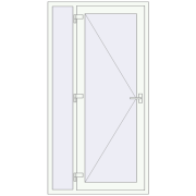 REHAU Brillant-Design 1100x2100 мм Білий (RAL 9016) з двох сторін