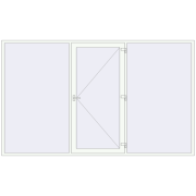 Вхідні двері 3500x2100 мм REHAU Euro-Design 60 Білий (RAL 9016) з двох сторін