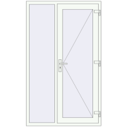 REHAU Brillant-Design 1200x2000 мм Білий (RAL 9016) з двох сторін