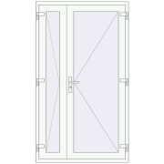 REHAU Euro-Design 60 1200x2100 мм Білий (RAL 9016) з двох сторін
